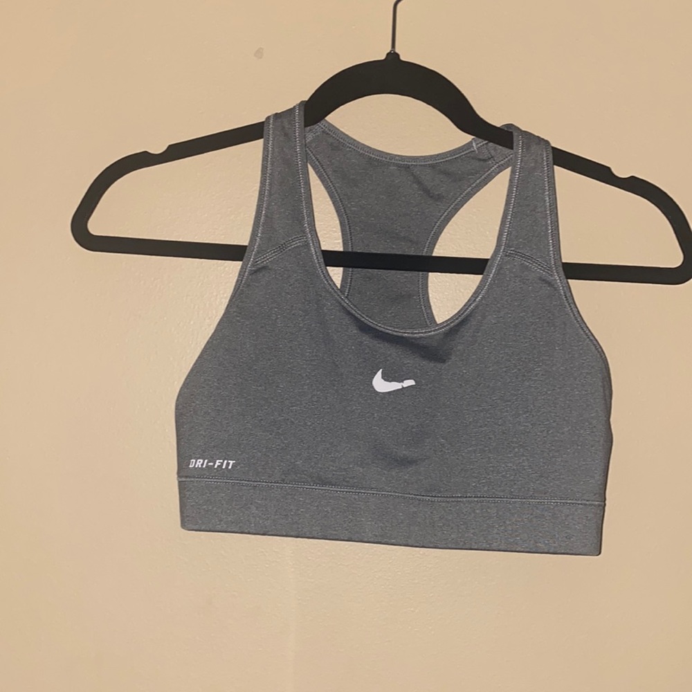 Grey sports bra